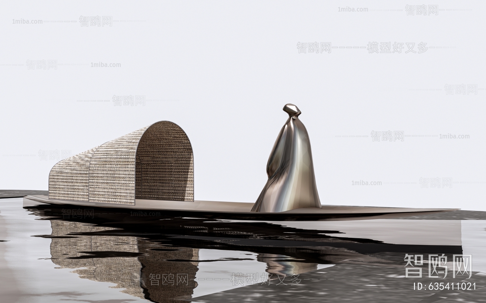 New Chinese Style Sculpture Sketch