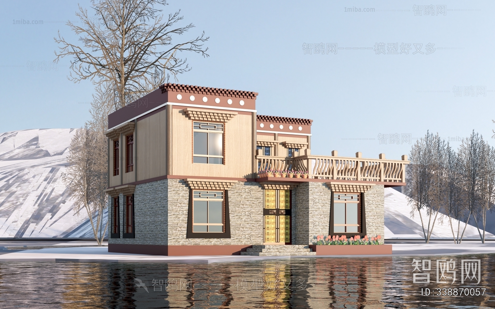 New Chinese Style Appearance Of Commercial Building