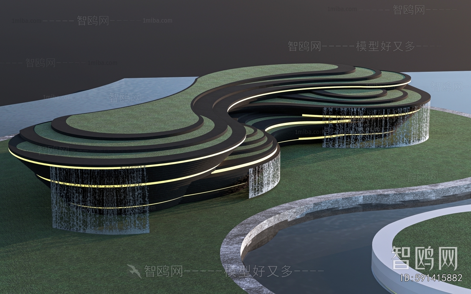 Modern Rockery Waterscape