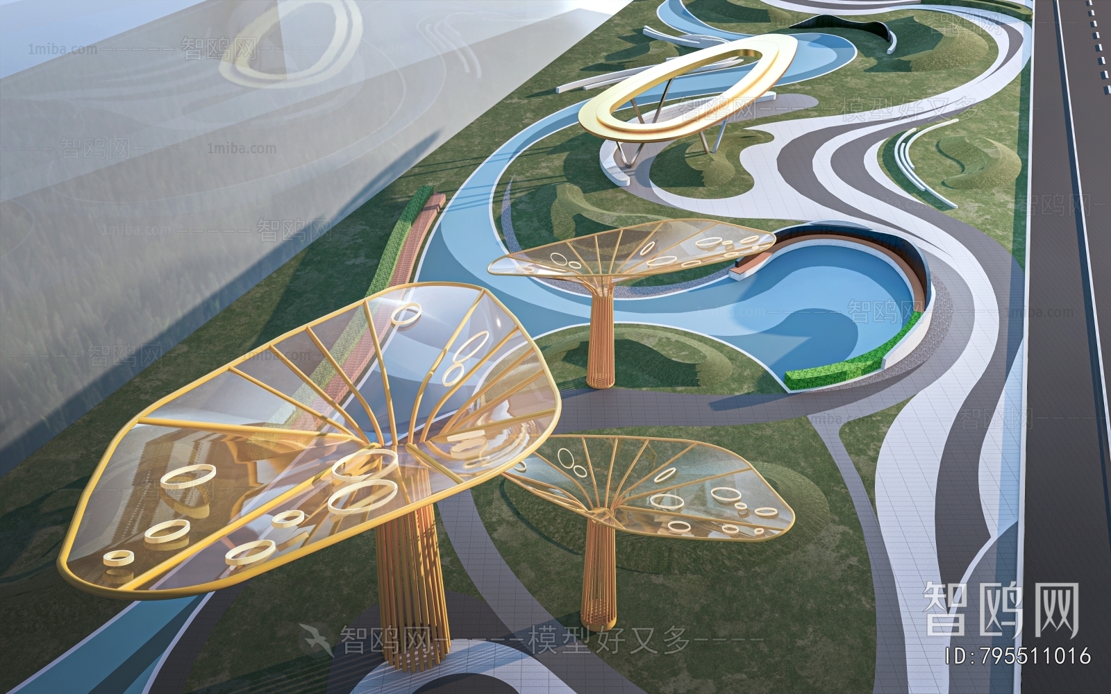 Modern Park Landscape