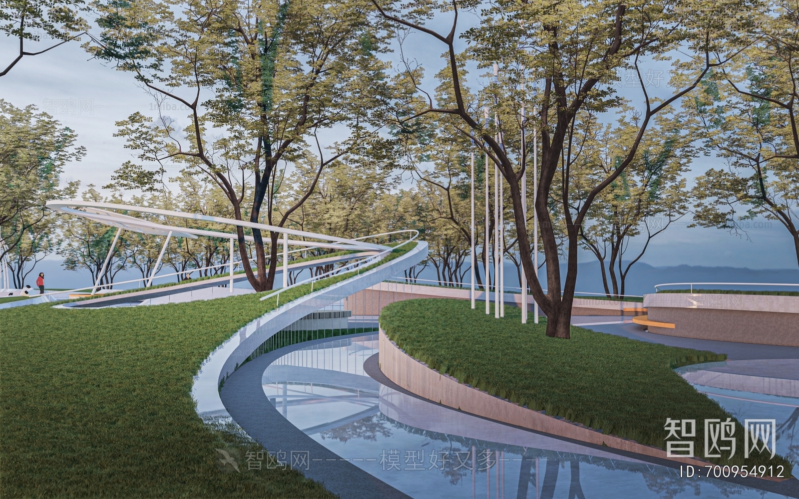 Modern Park Landscape