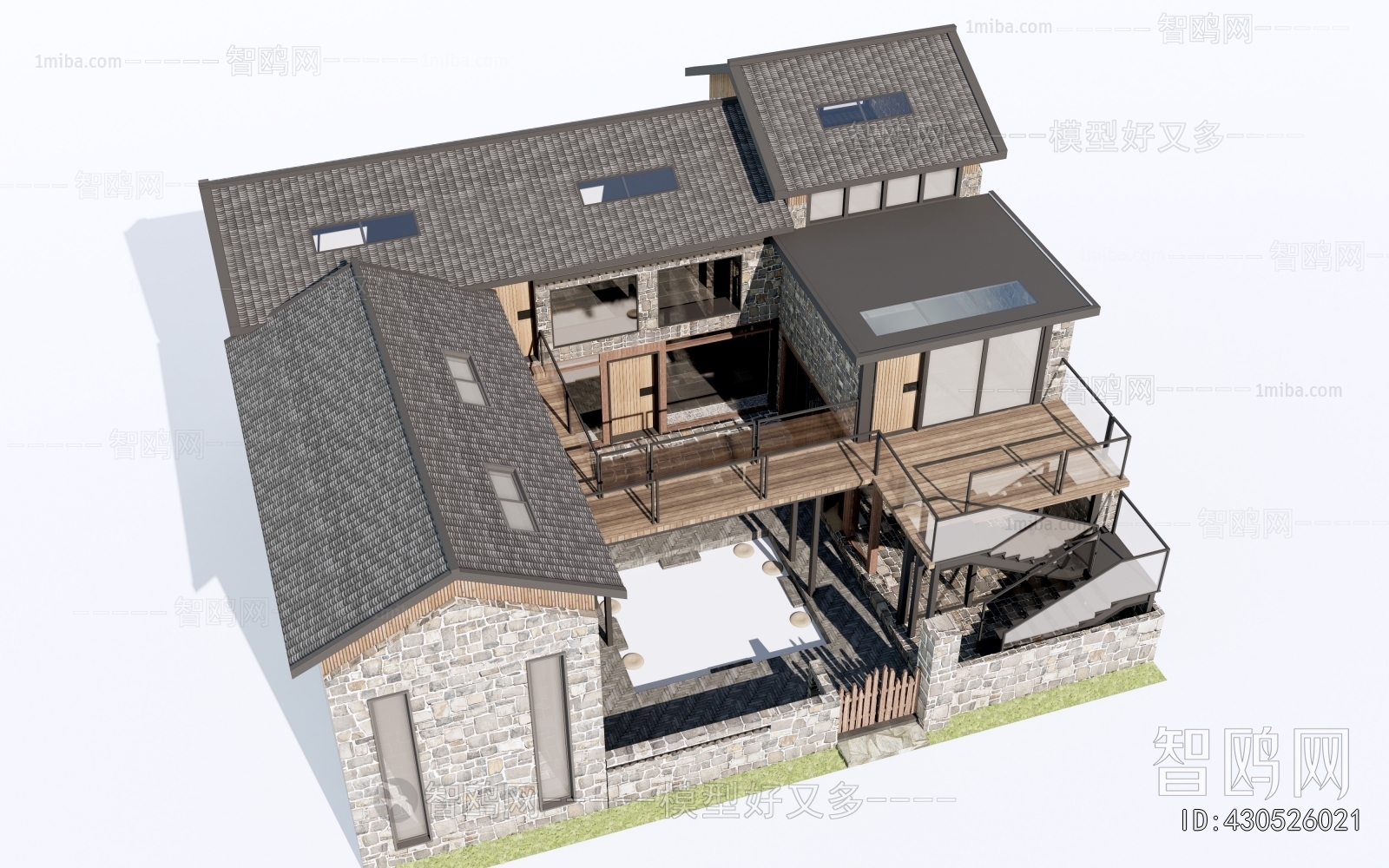 New Chinese Style Appearance Of Commercial Building