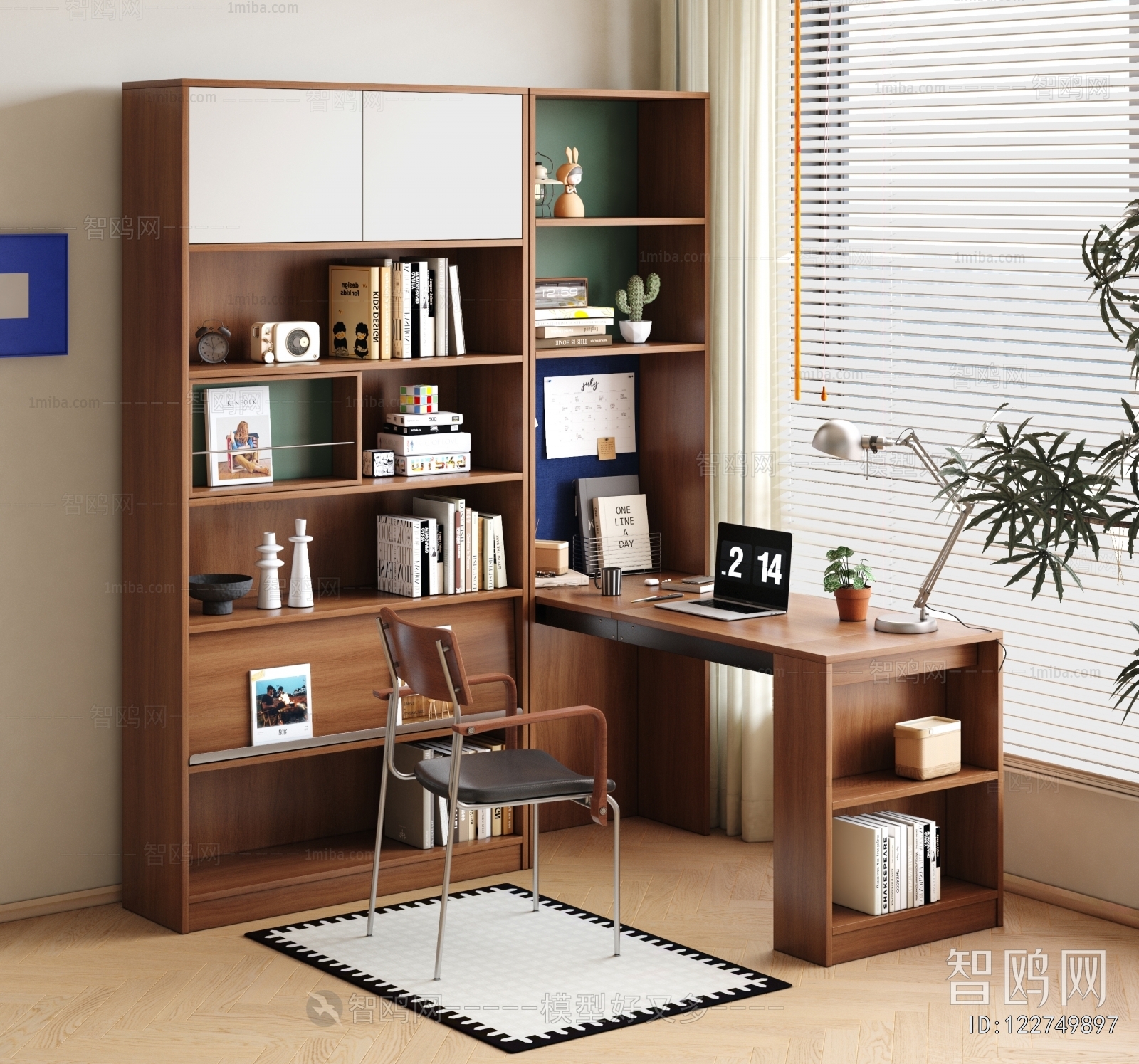 New Chinese Style Computer Desk And Chair