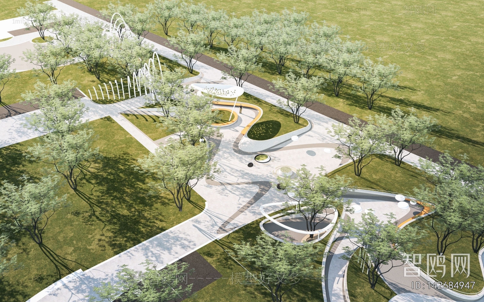 Modern Park Landscape