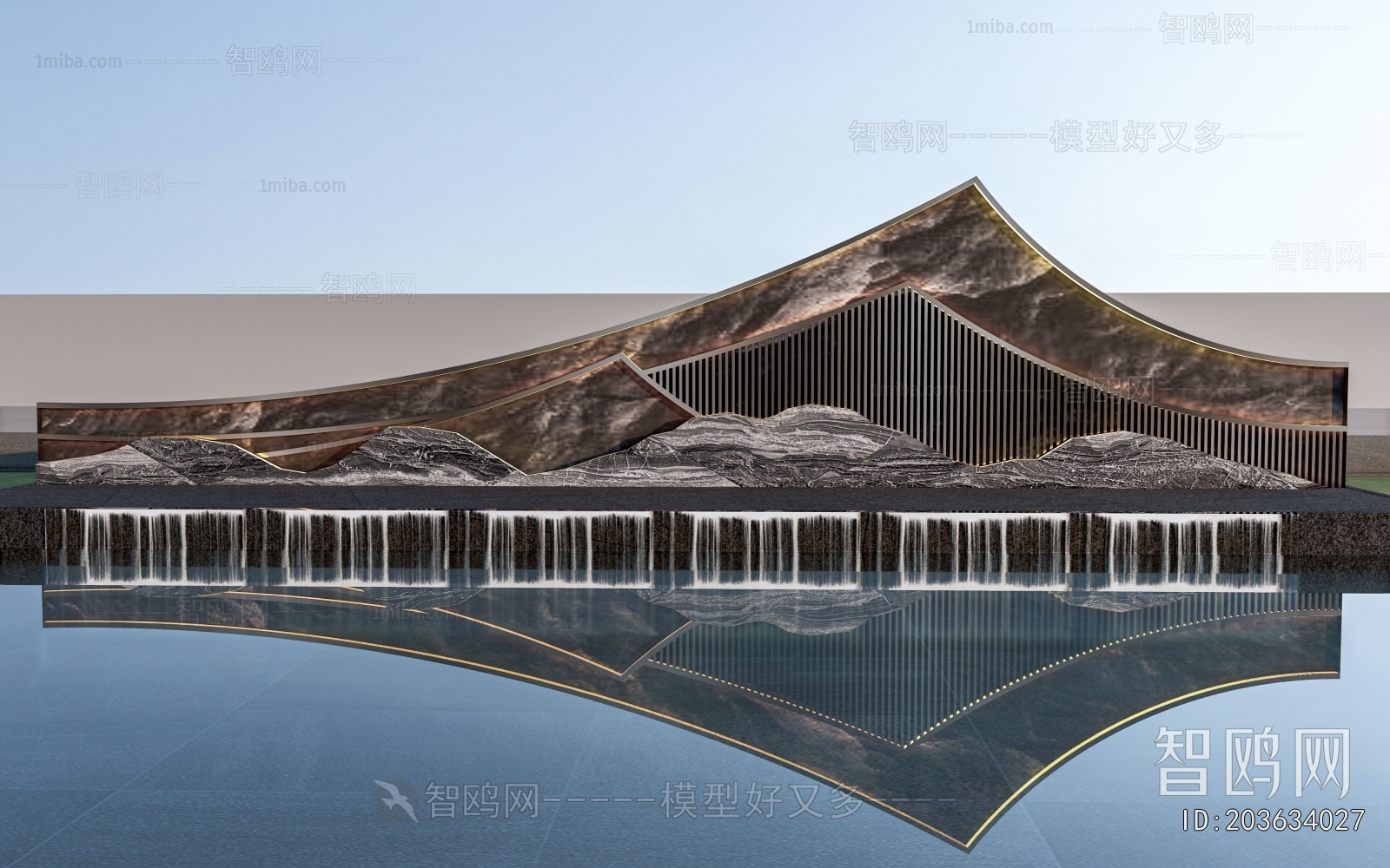 New Chinese Style Landscape Wall