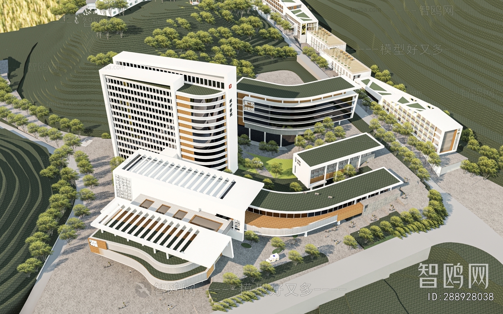 Modern Architectural Bird's-eye View Planning