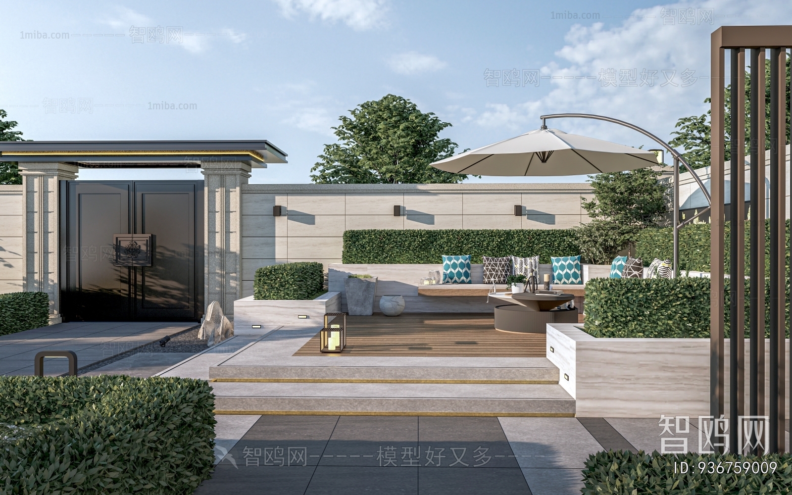 Modern Courtyard/landscape