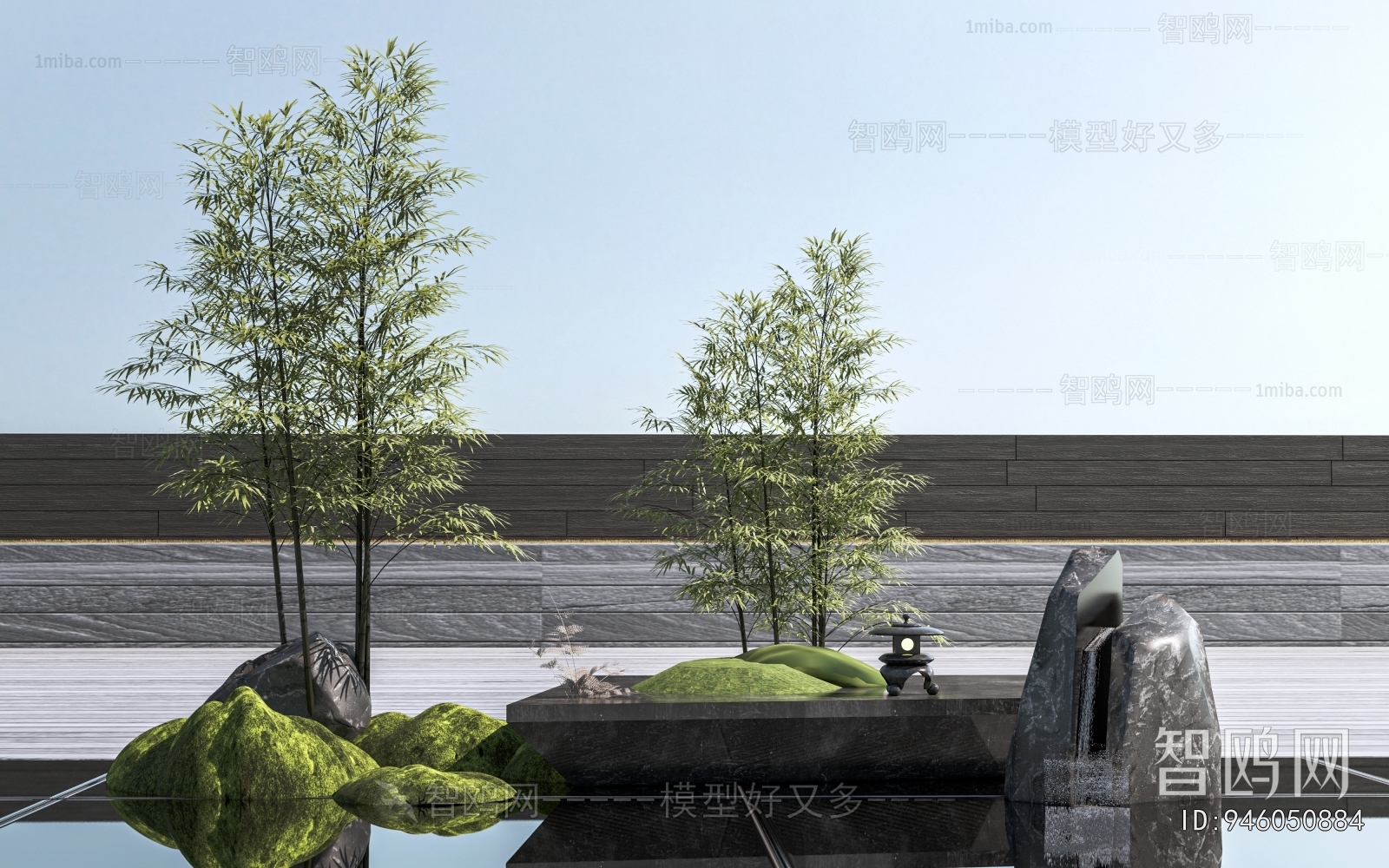 New Chinese Style Rockery Waterscape