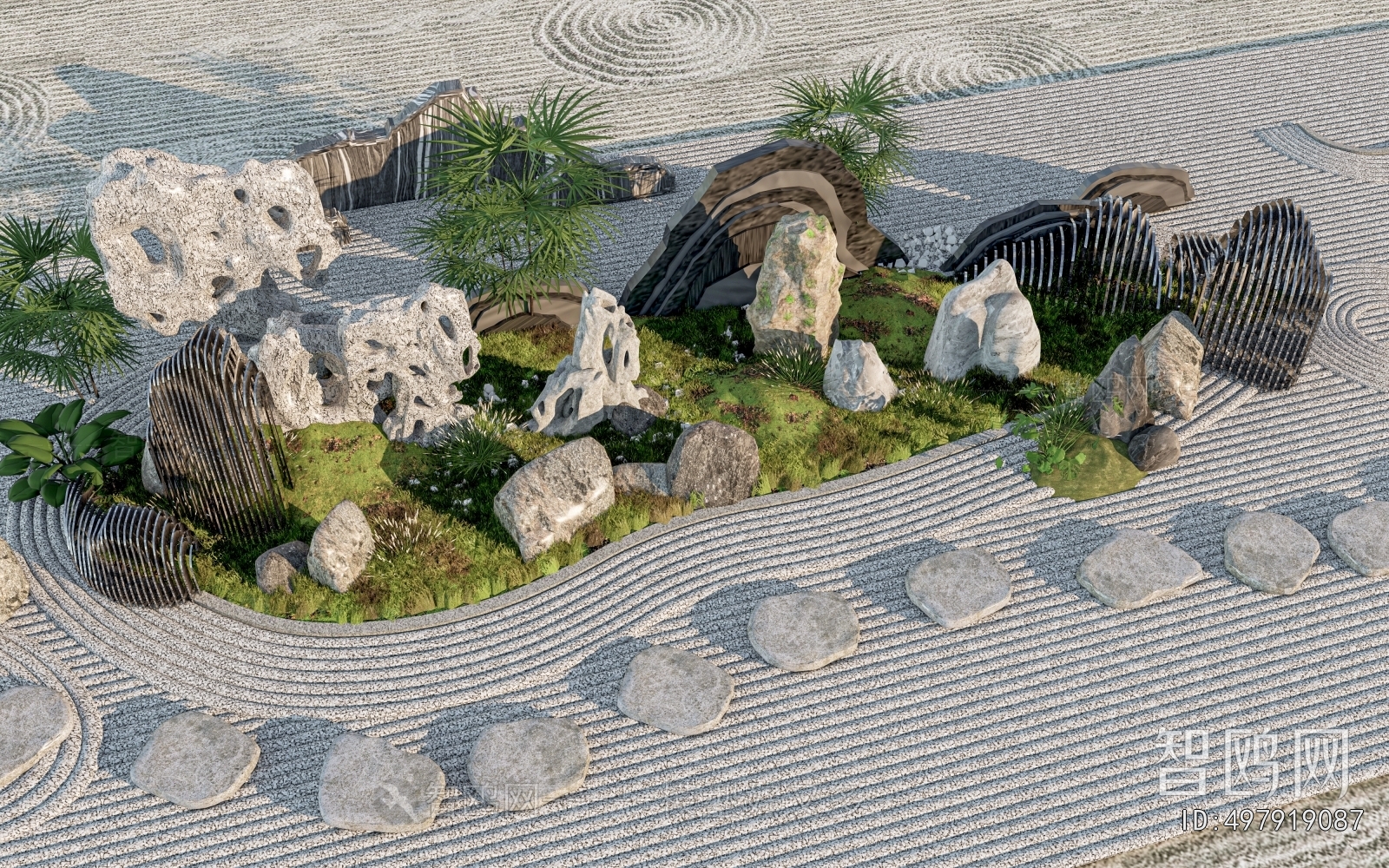 New Chinese Style Rockery Waterscape