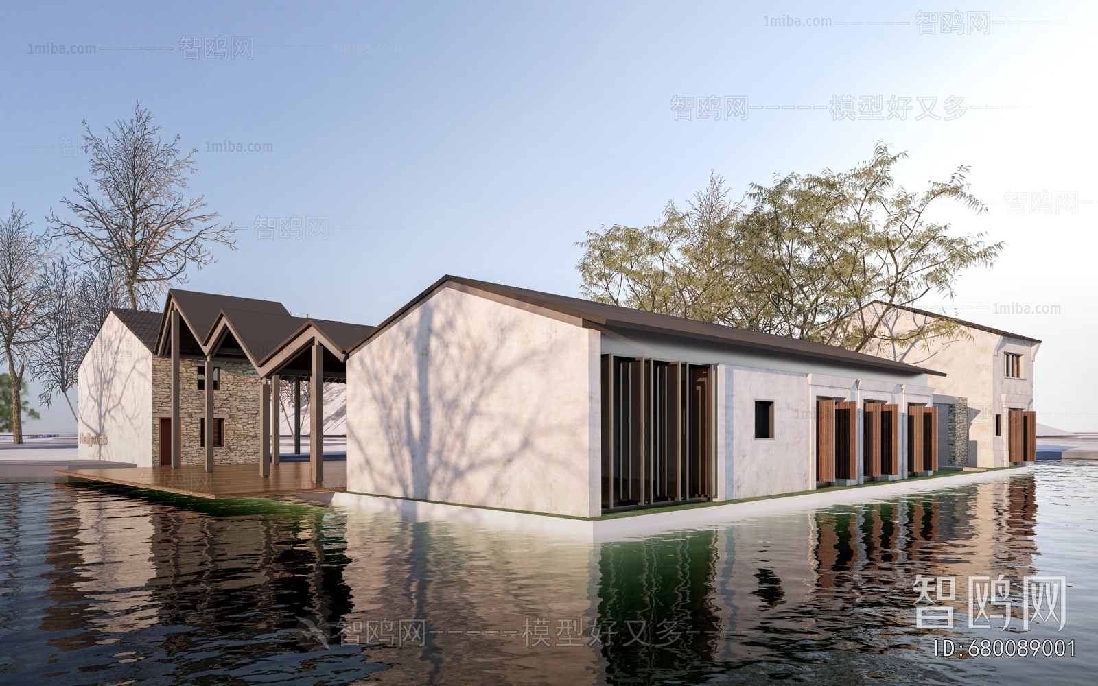 New Chinese Style Appearance Of Commercial Building