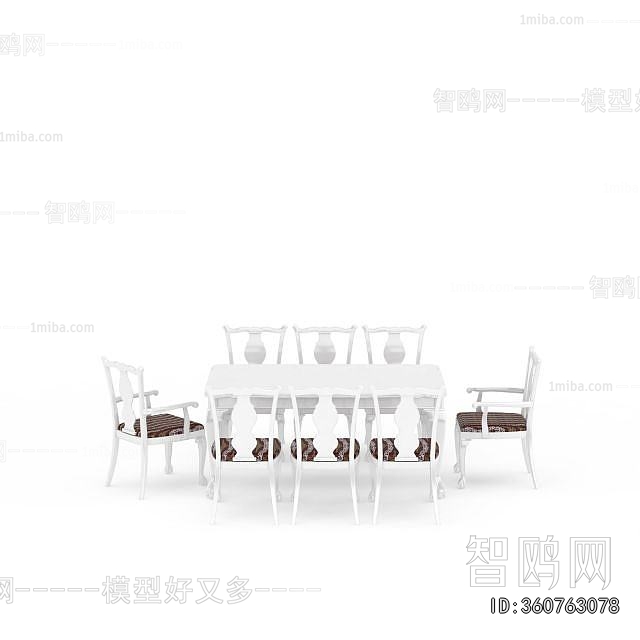 European Style Dining Table And Chairs