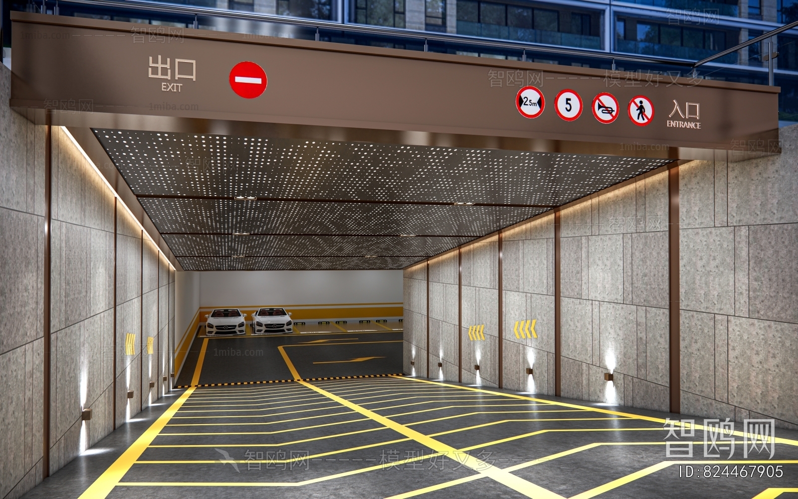 Modern Underground Parking Lot