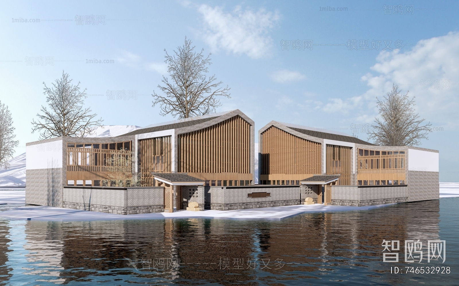 New Chinese Style Appearance Of Commercial Building