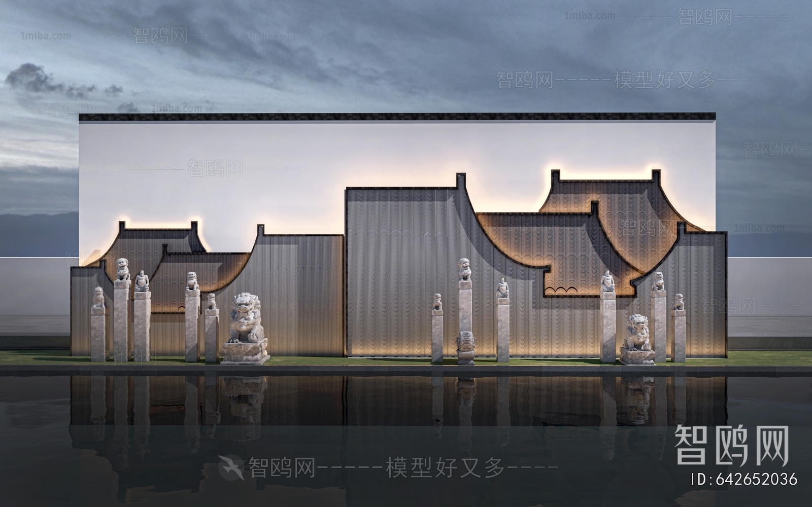 New Chinese Style Landscape Wall