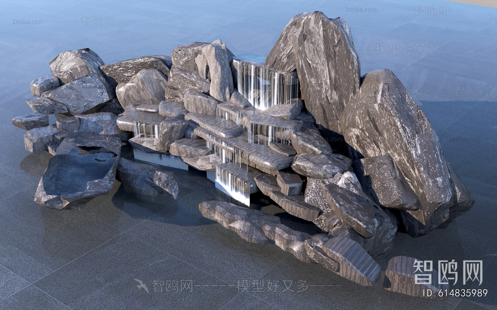 Modern Rockery Waterscape