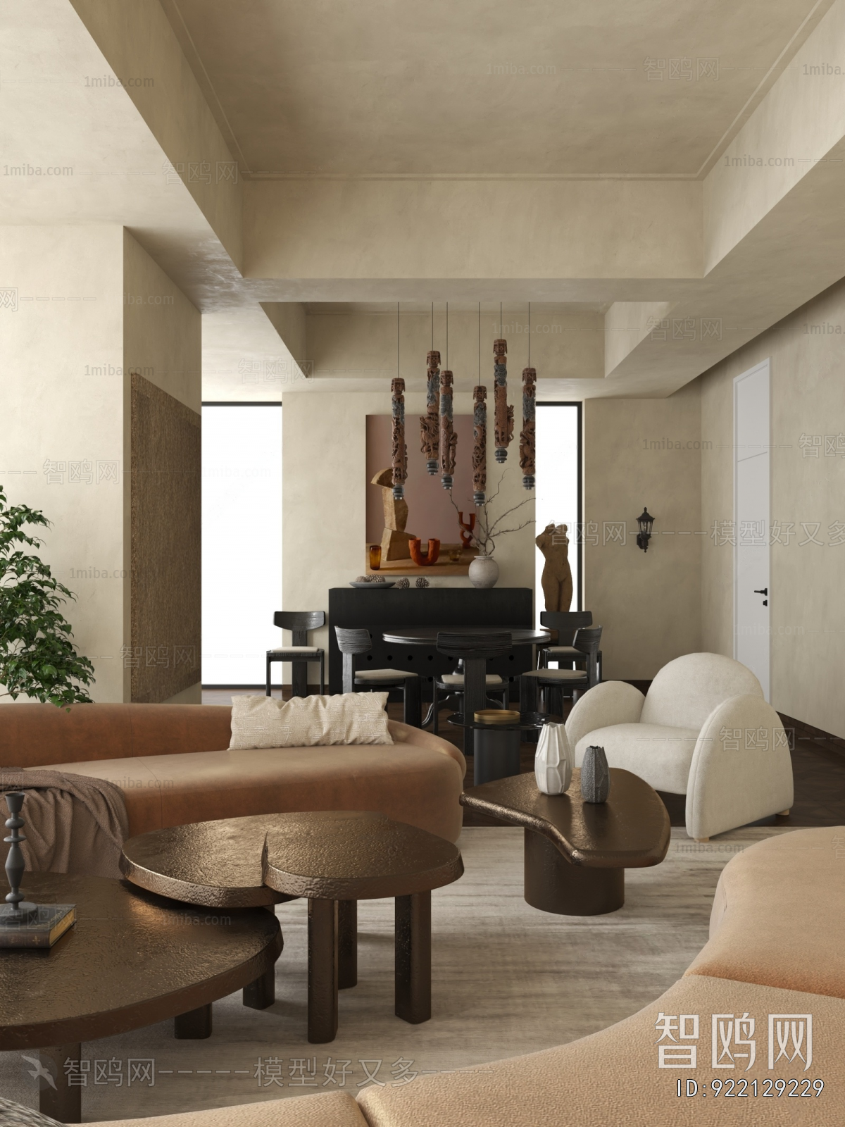 Wabi-sabi Style A Living Room