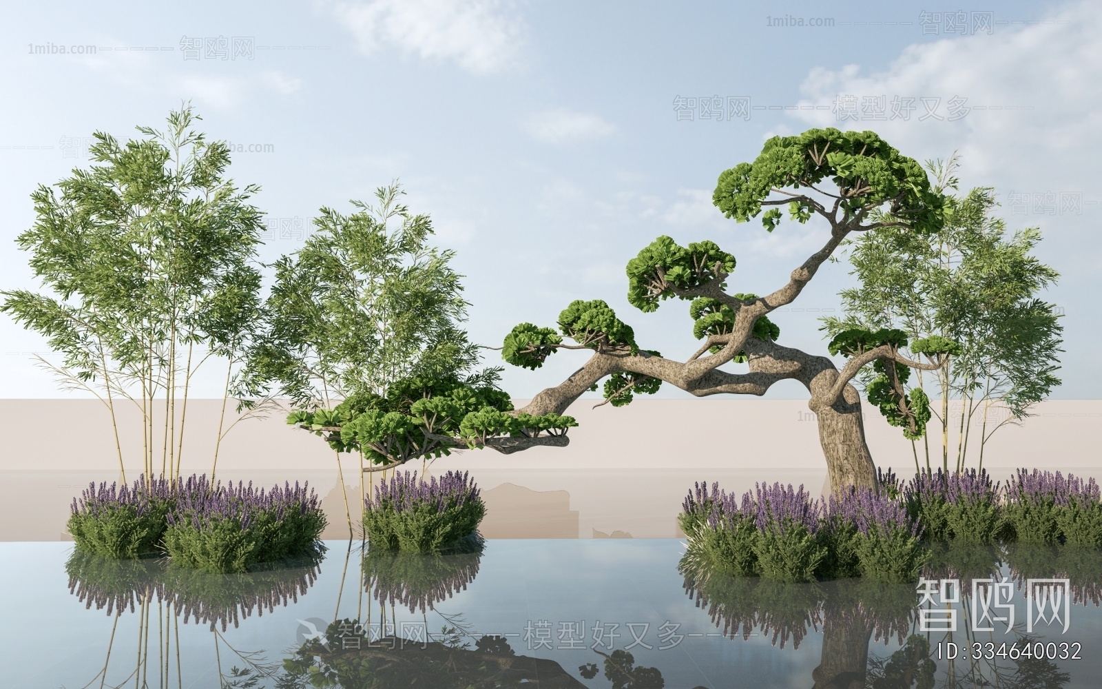 New Chinese Style Plant Pile