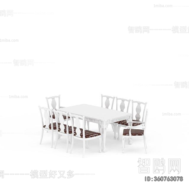 European Style Dining Table And Chairs