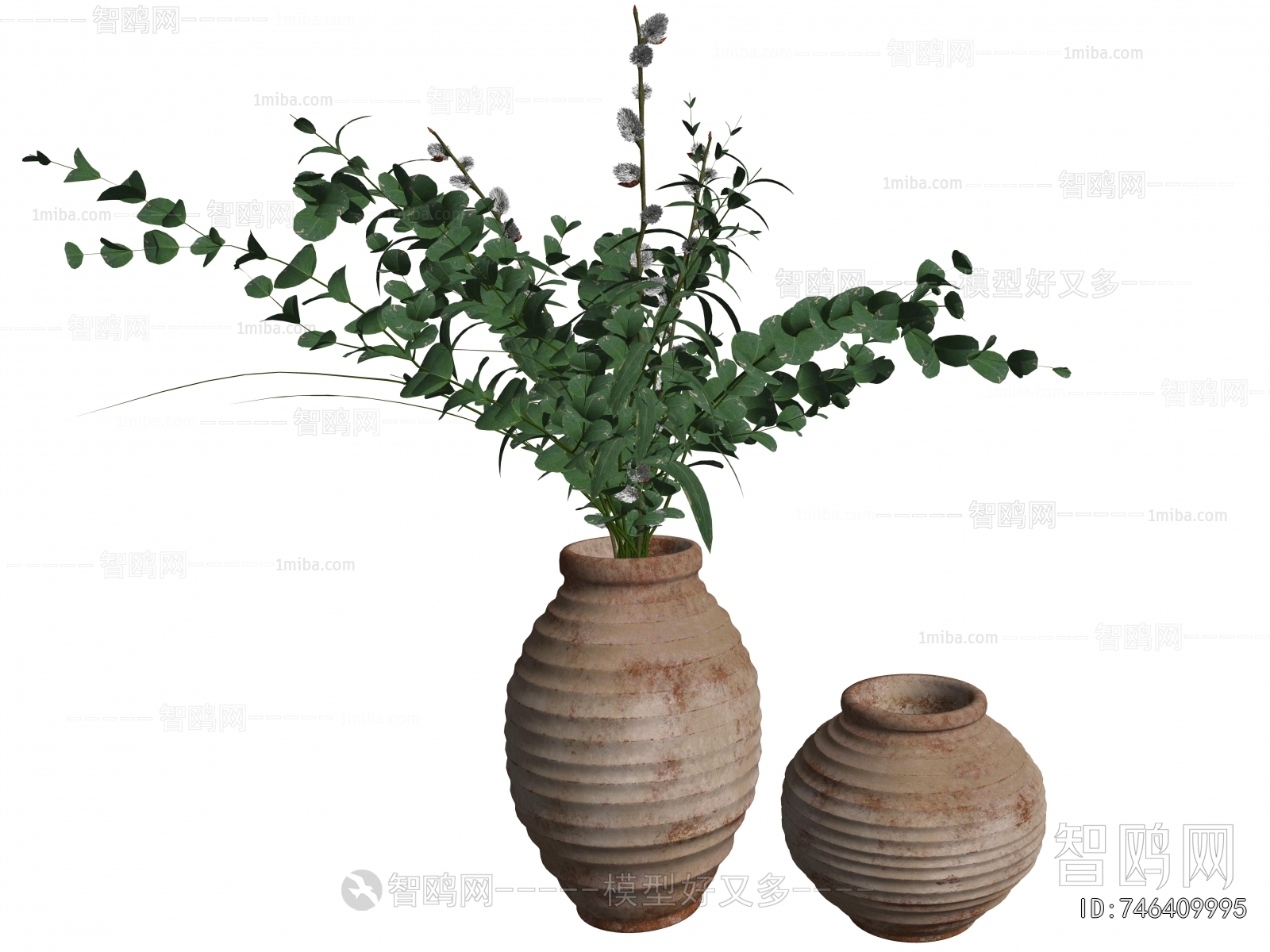 Wabi-sabi Style Clay Pot