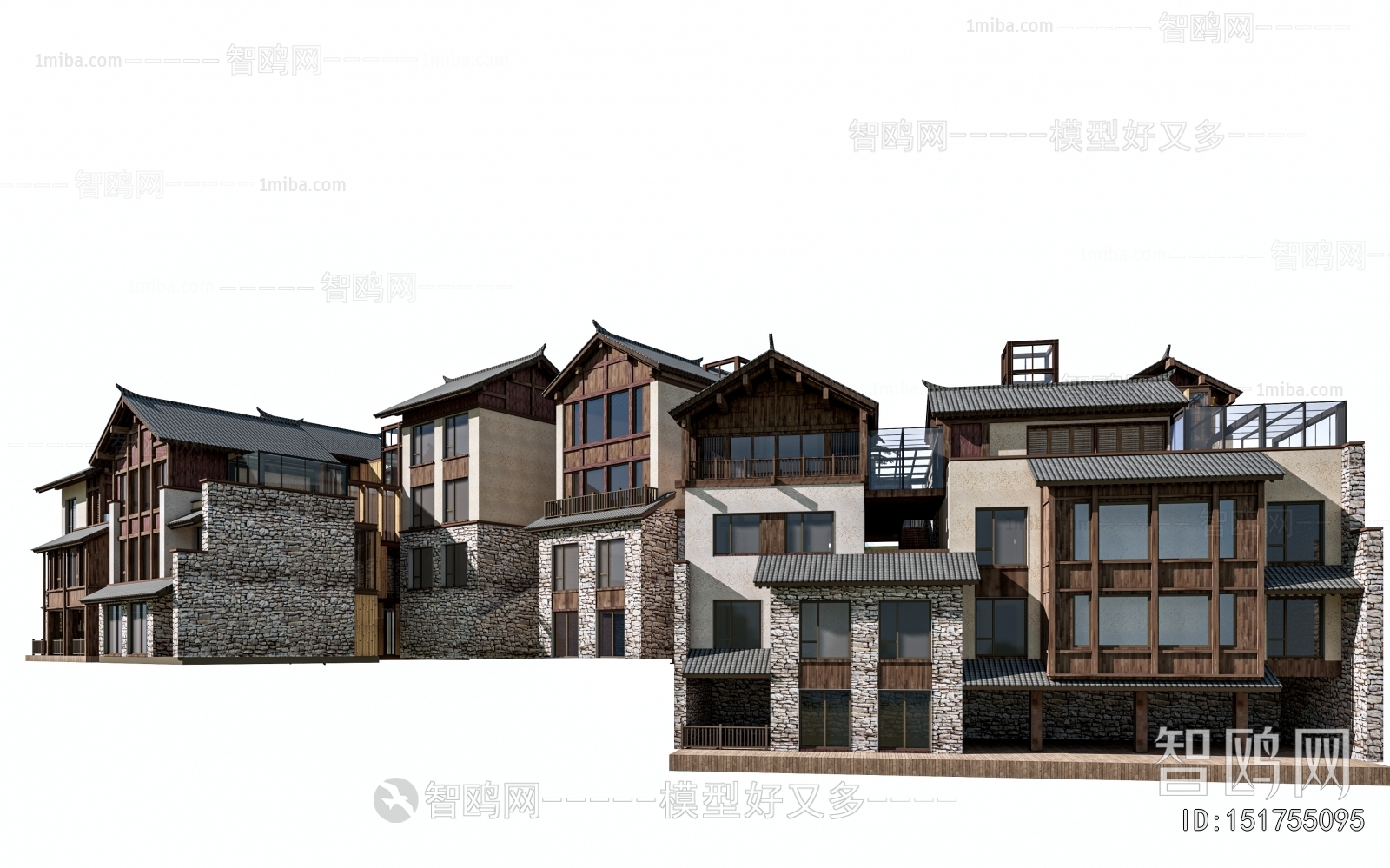 New Chinese Style Appearance Of Commercial Building