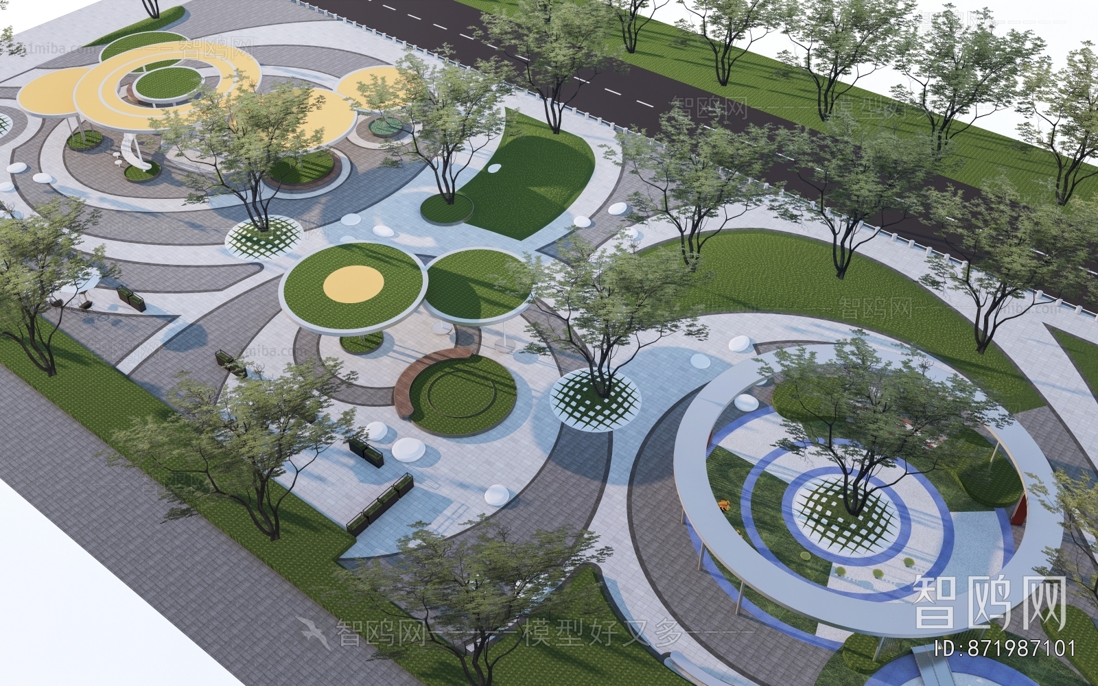 Modern Park Landscape