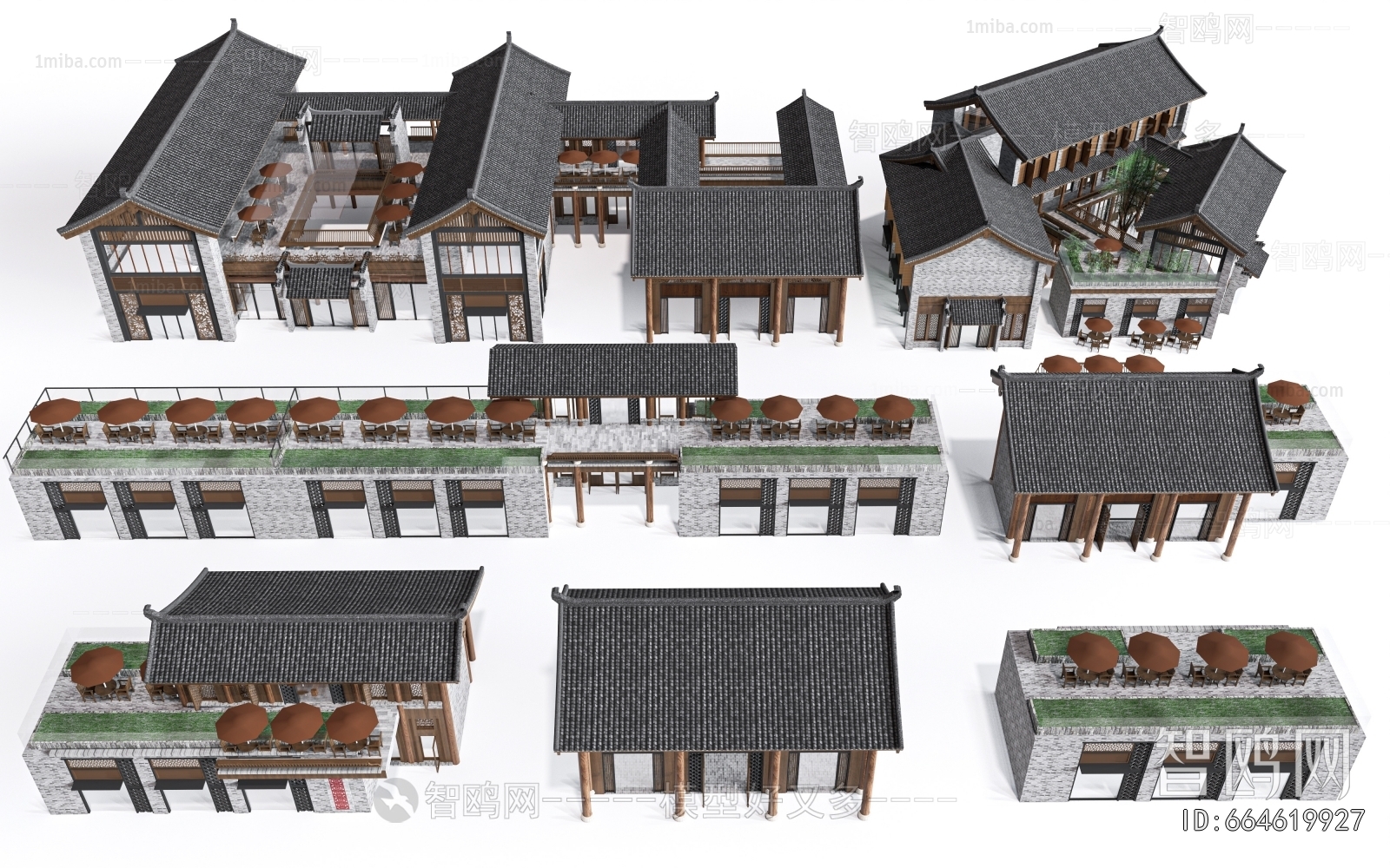 New Chinese Style Appearance Of Commercial Building