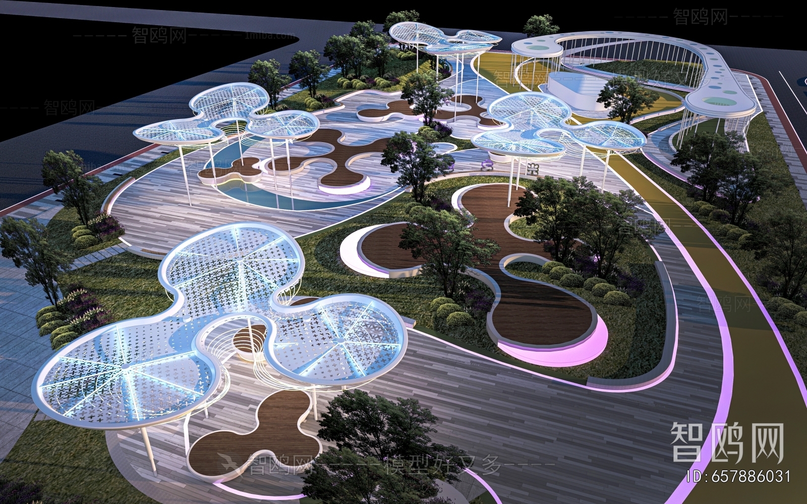 Modern Park Landscape