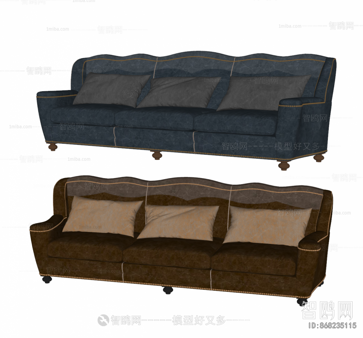 American Style Three-seat Sofa