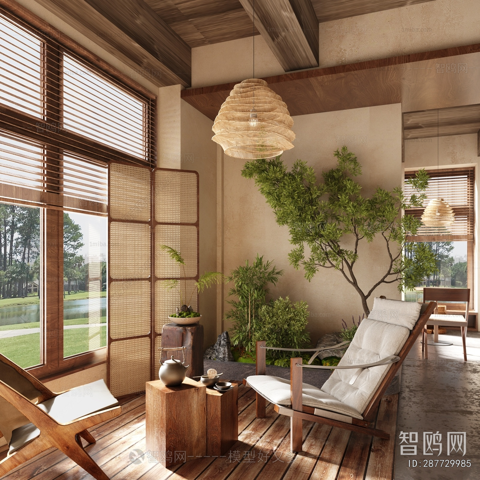 Wabi-sabi Style Leisure Balcony