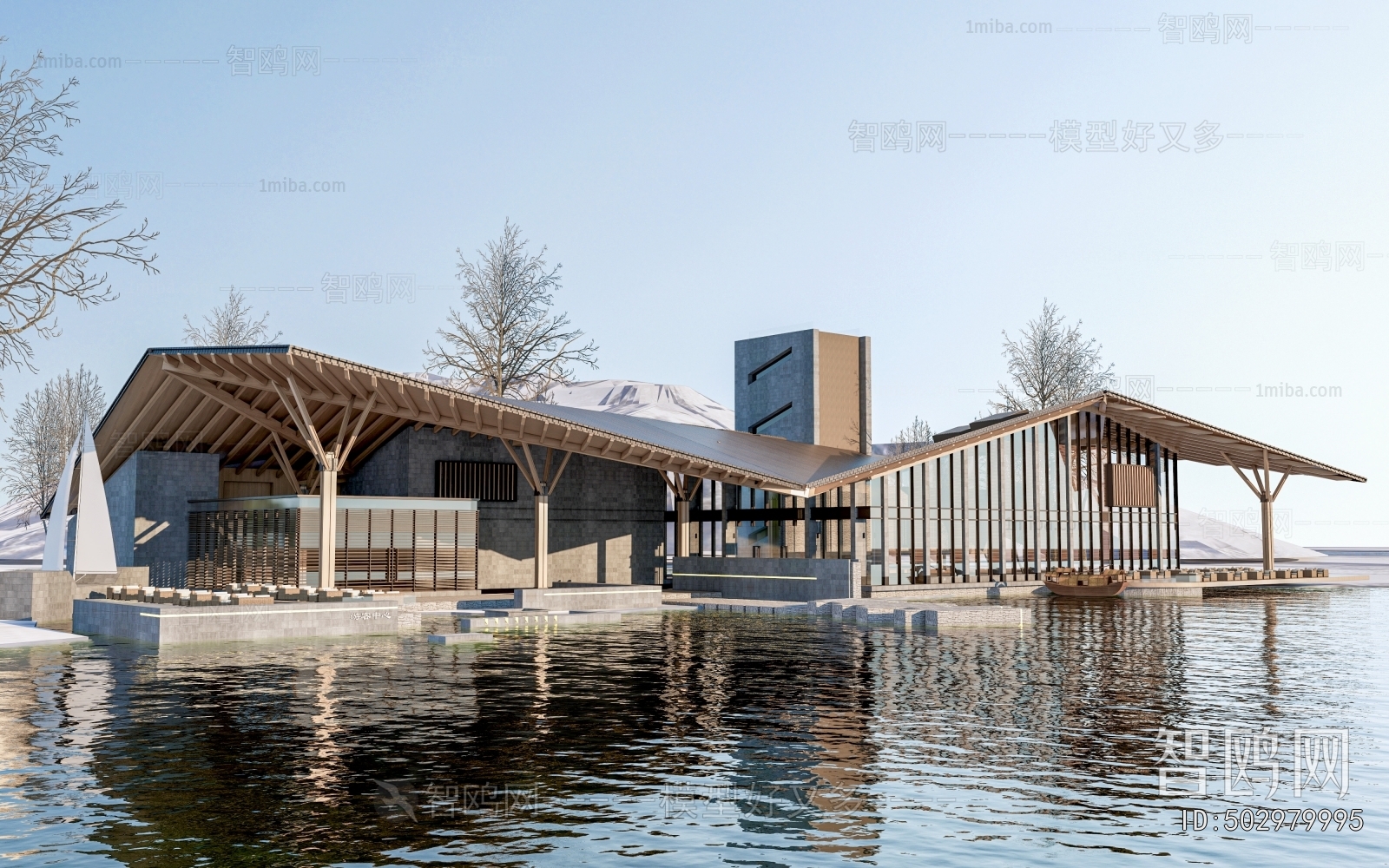 New Chinese Style Appearance Of Commercial Building