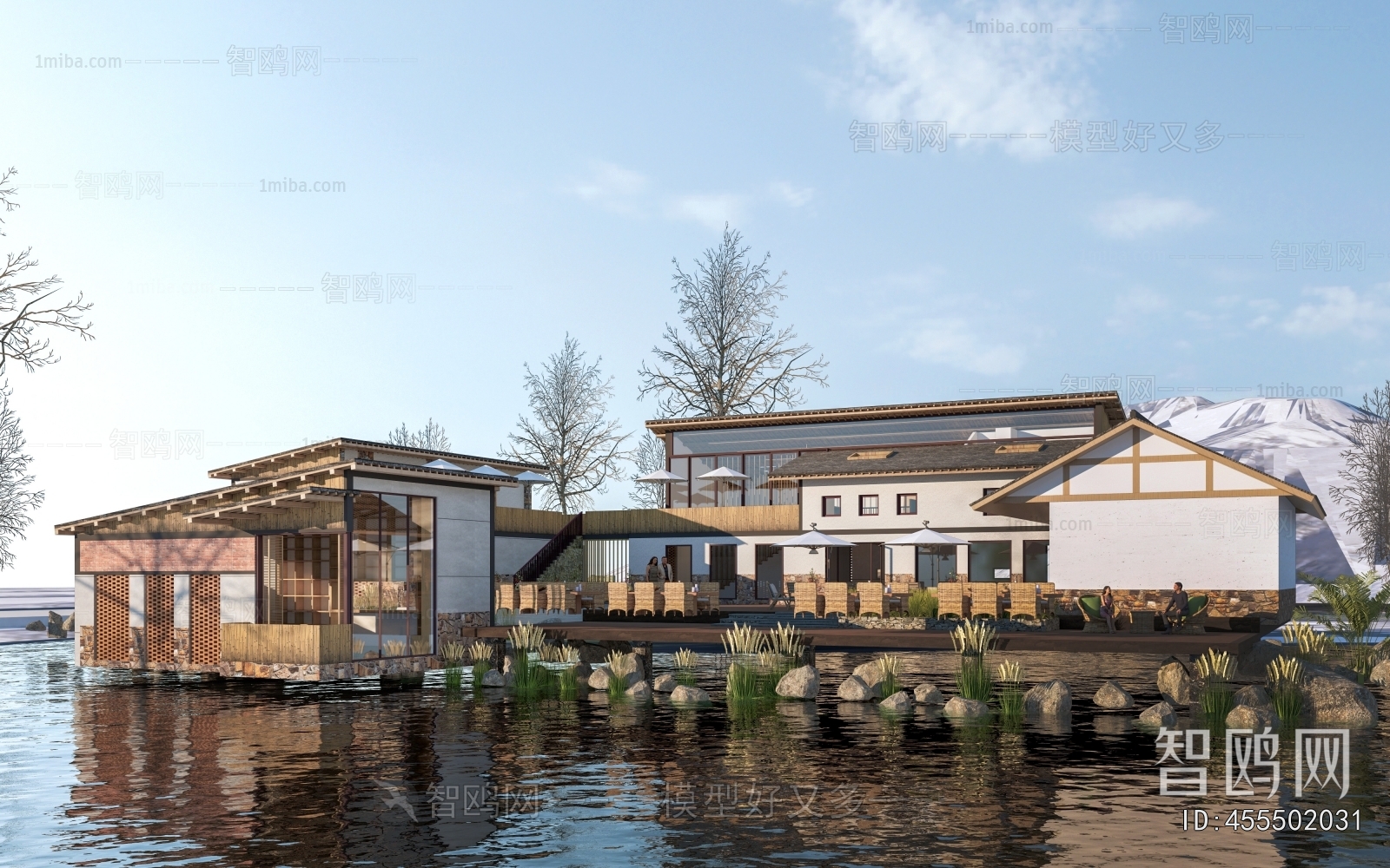 New Chinese Style Appearance Of Commercial Building