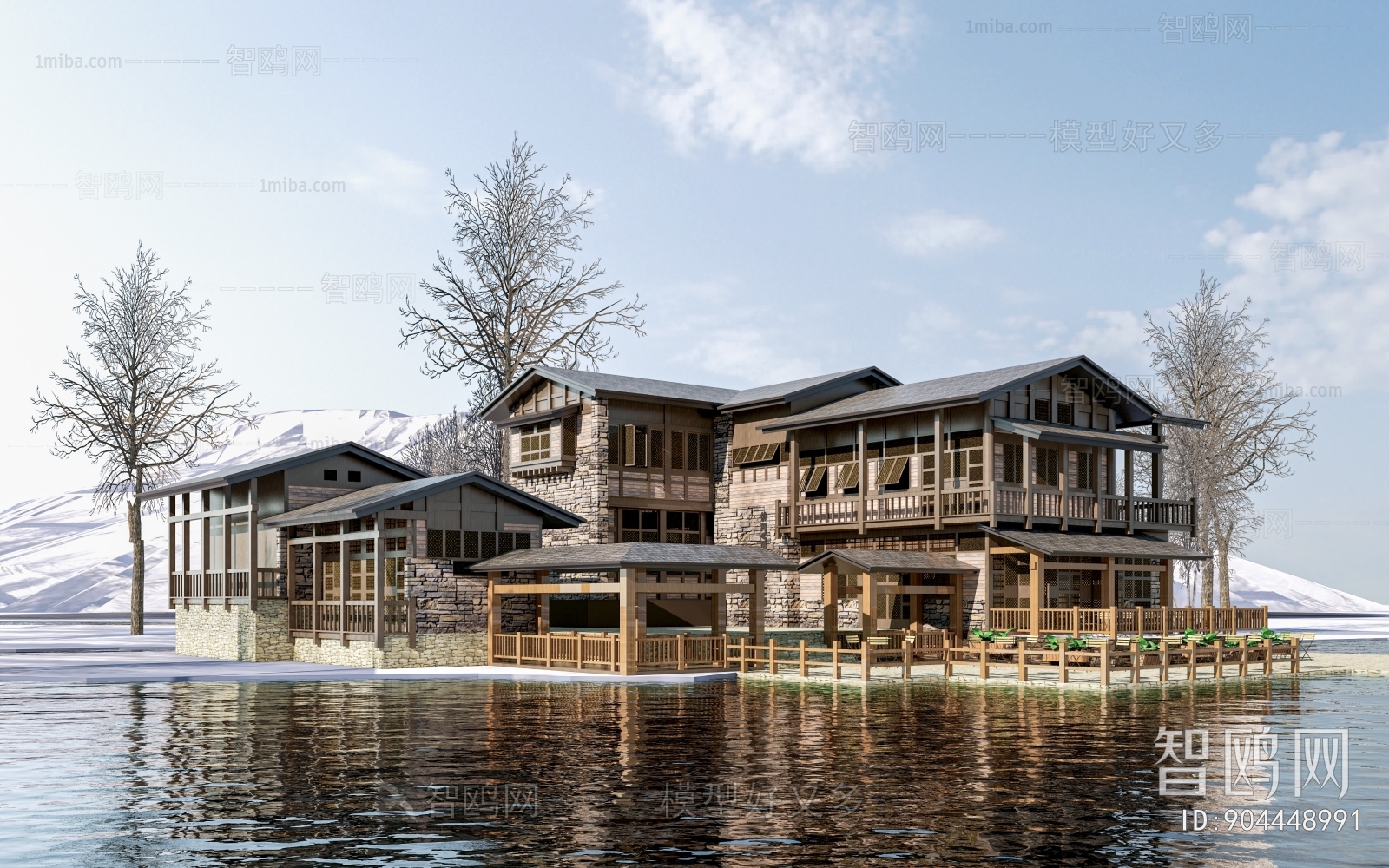 New Chinese Style Appearance Of Commercial Building