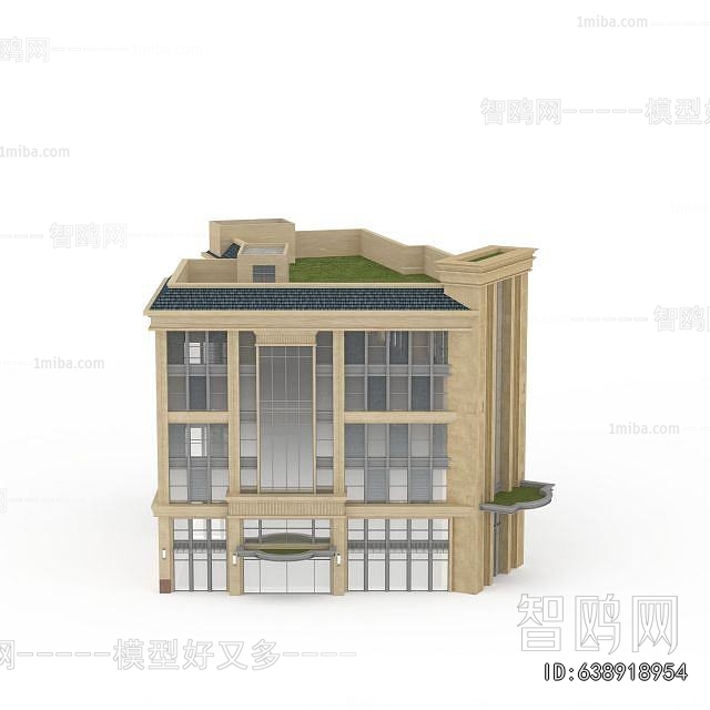 New Chinese Style Appearance Of Commercial Building