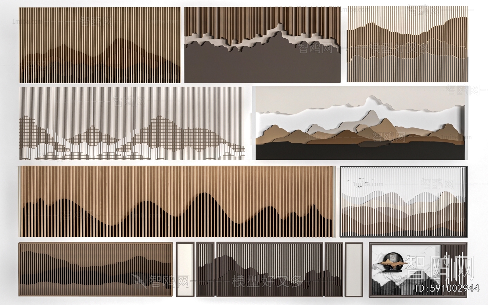 New Chinese Style TV Wall