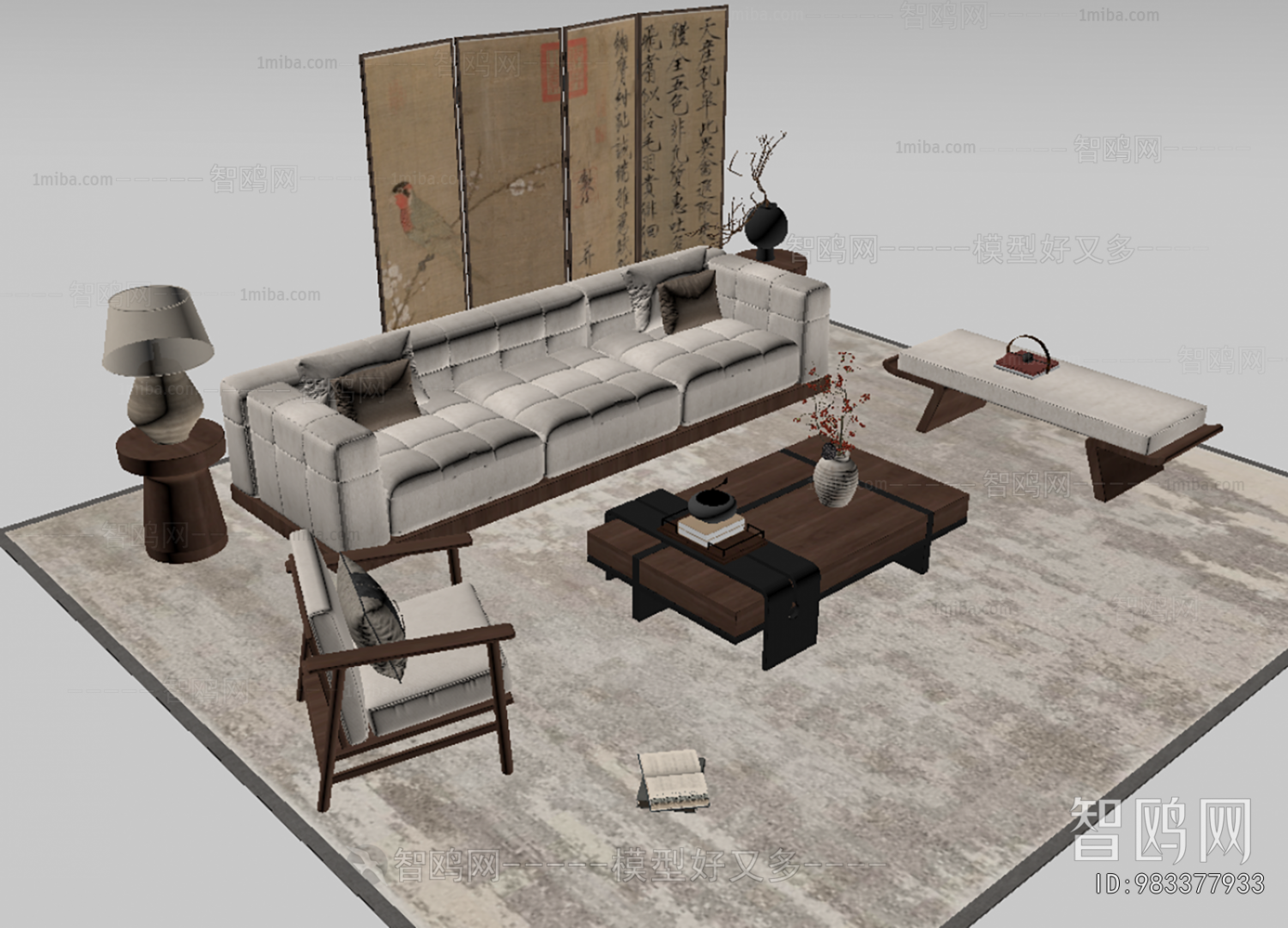 New Chinese Style Sofa Combination