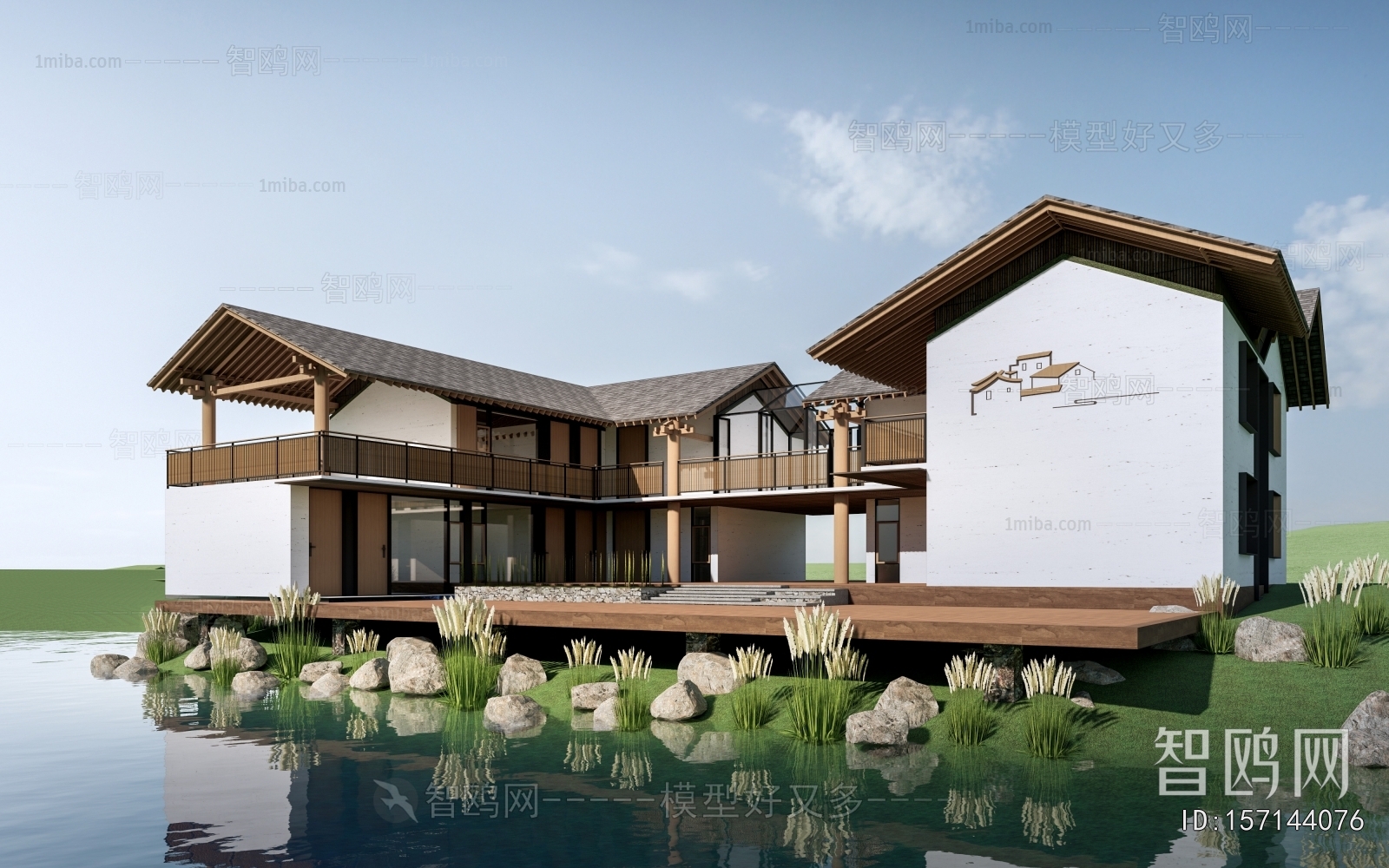 New Chinese Style Appearance Of Commercial Building