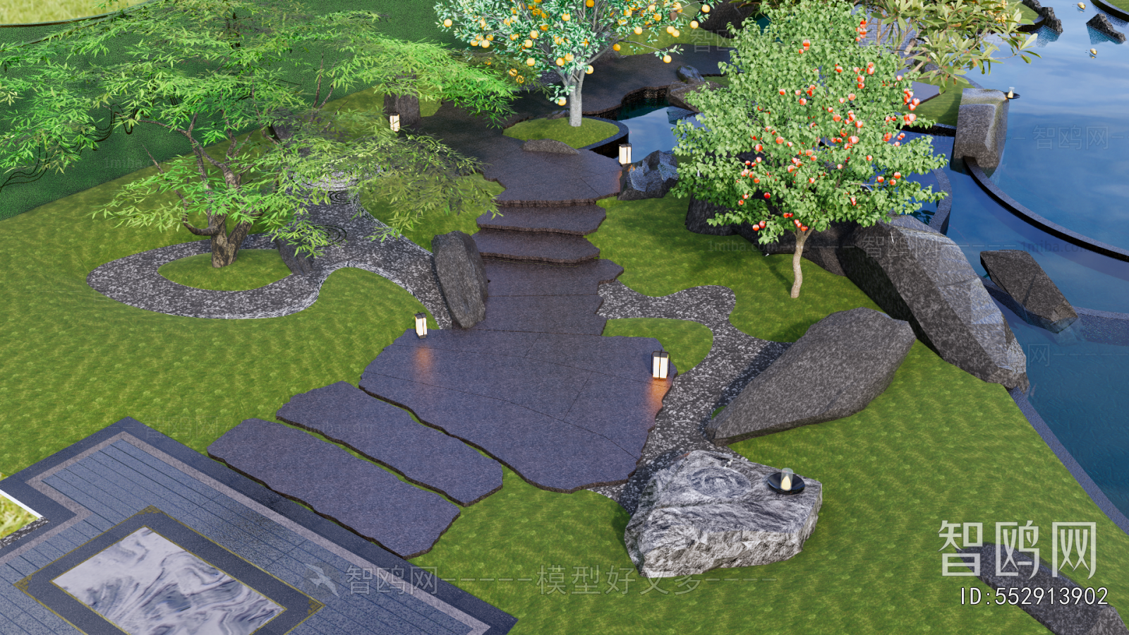New Chinese Style Courtyard/landscape