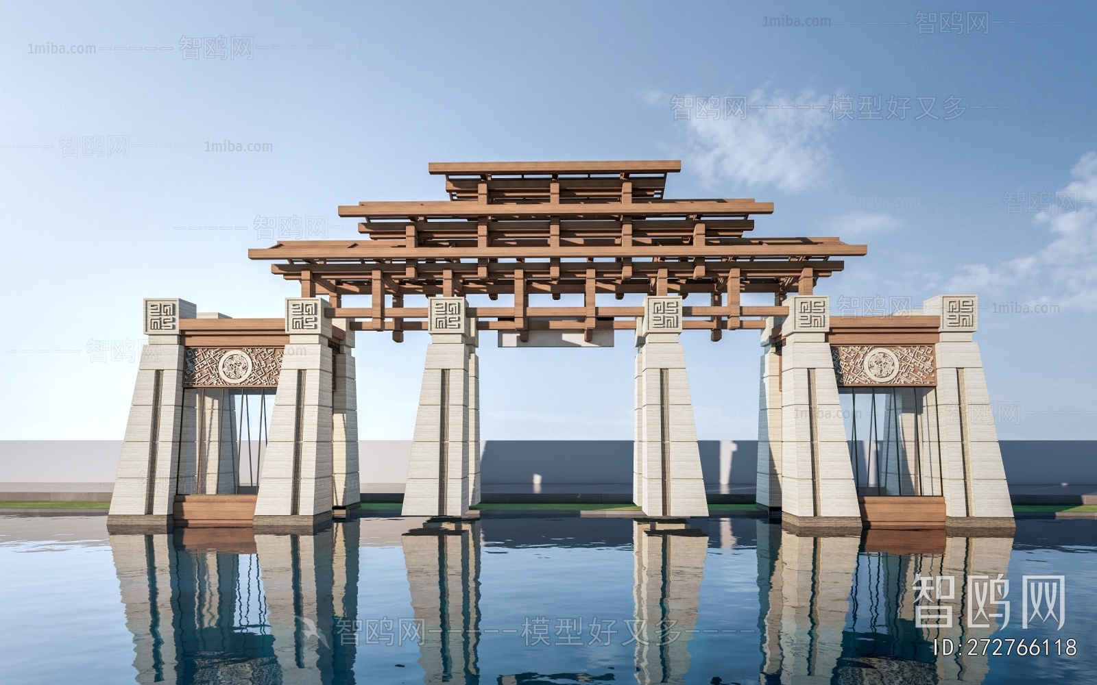 New Chinese Style Facade Element