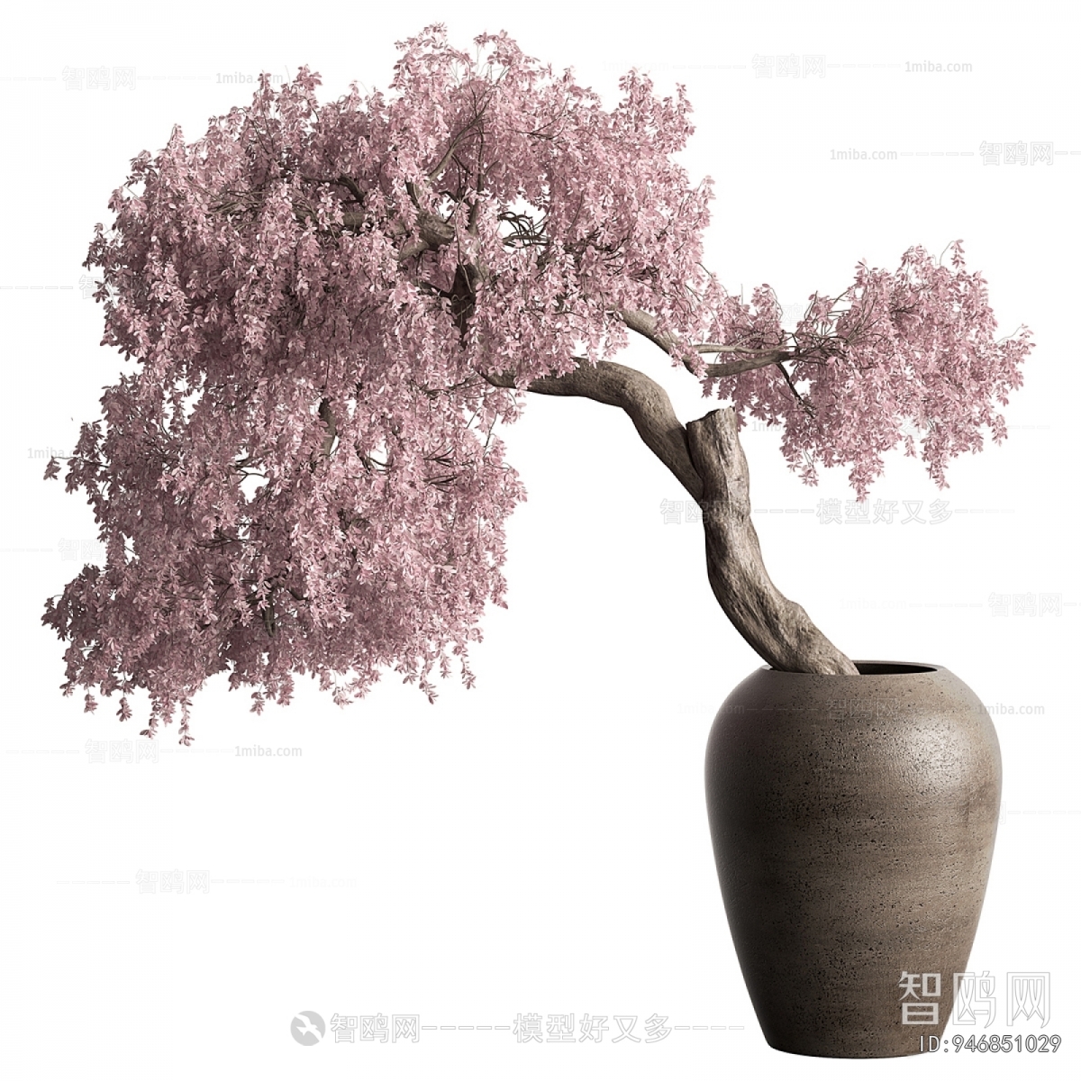 Modern Potted Green Plant