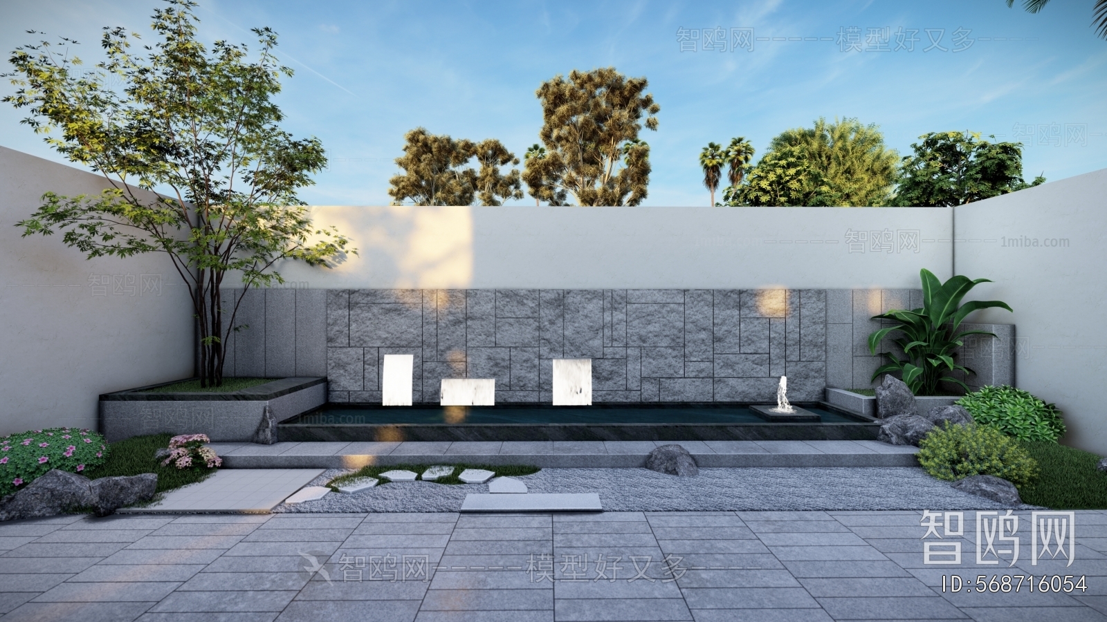 Modern Rockery Waterscape