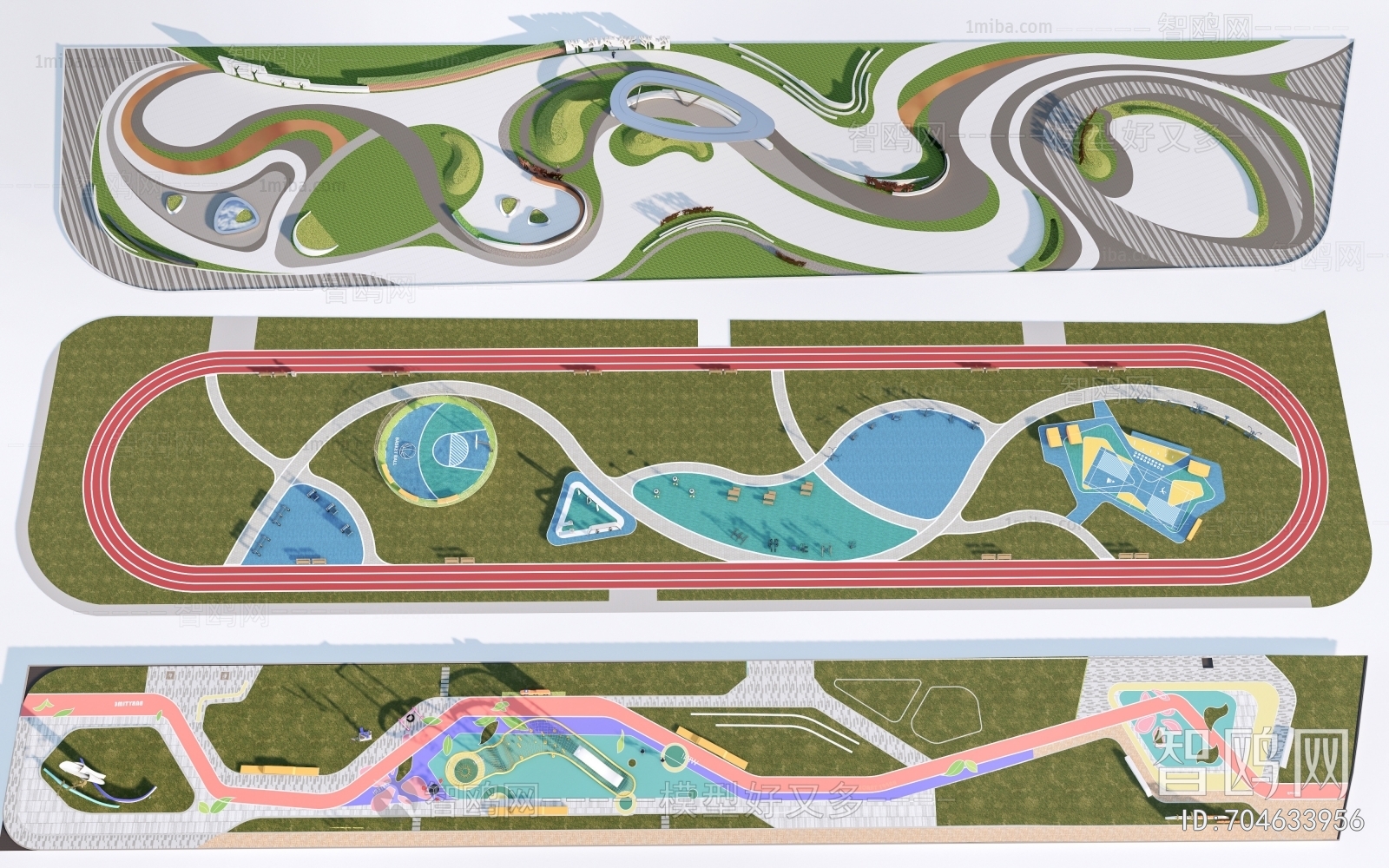 Modern Park Landscape