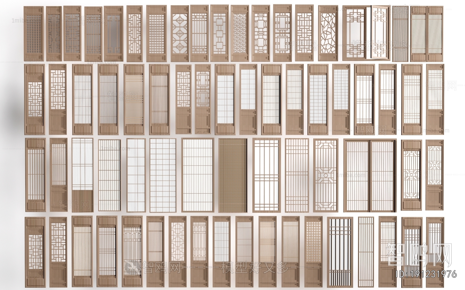 New Chinese Style Wooden Screen Partition