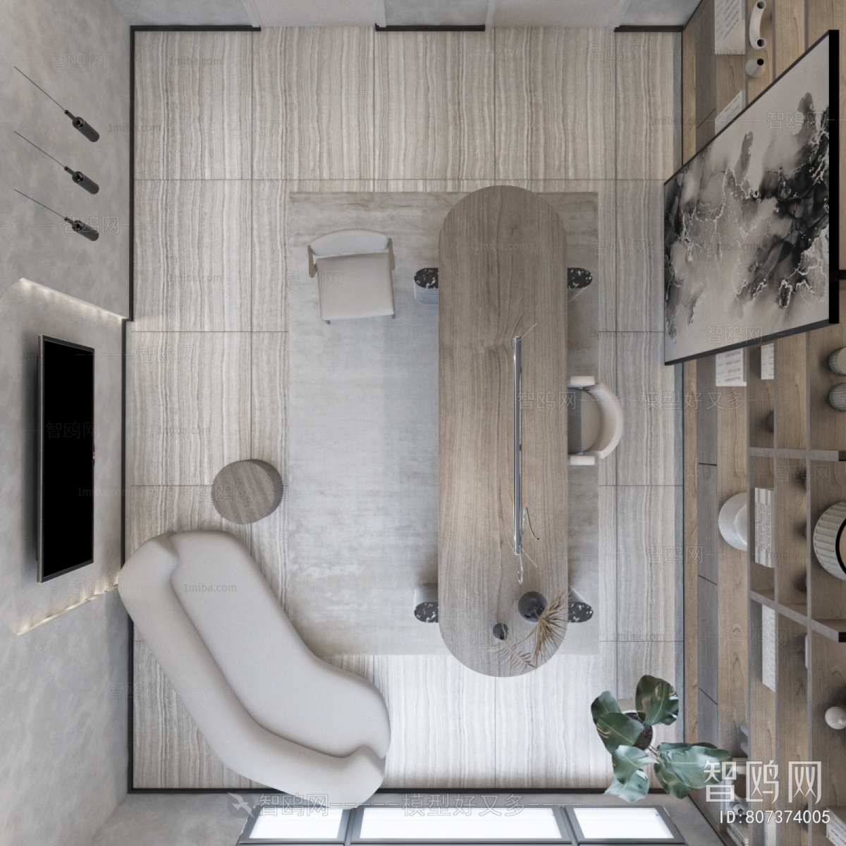 Wabi-sabi Style Study Space