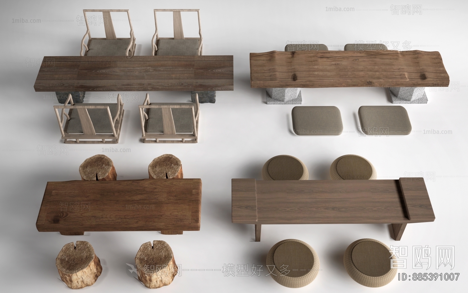 Chinese Style Tea Tables And Chairs