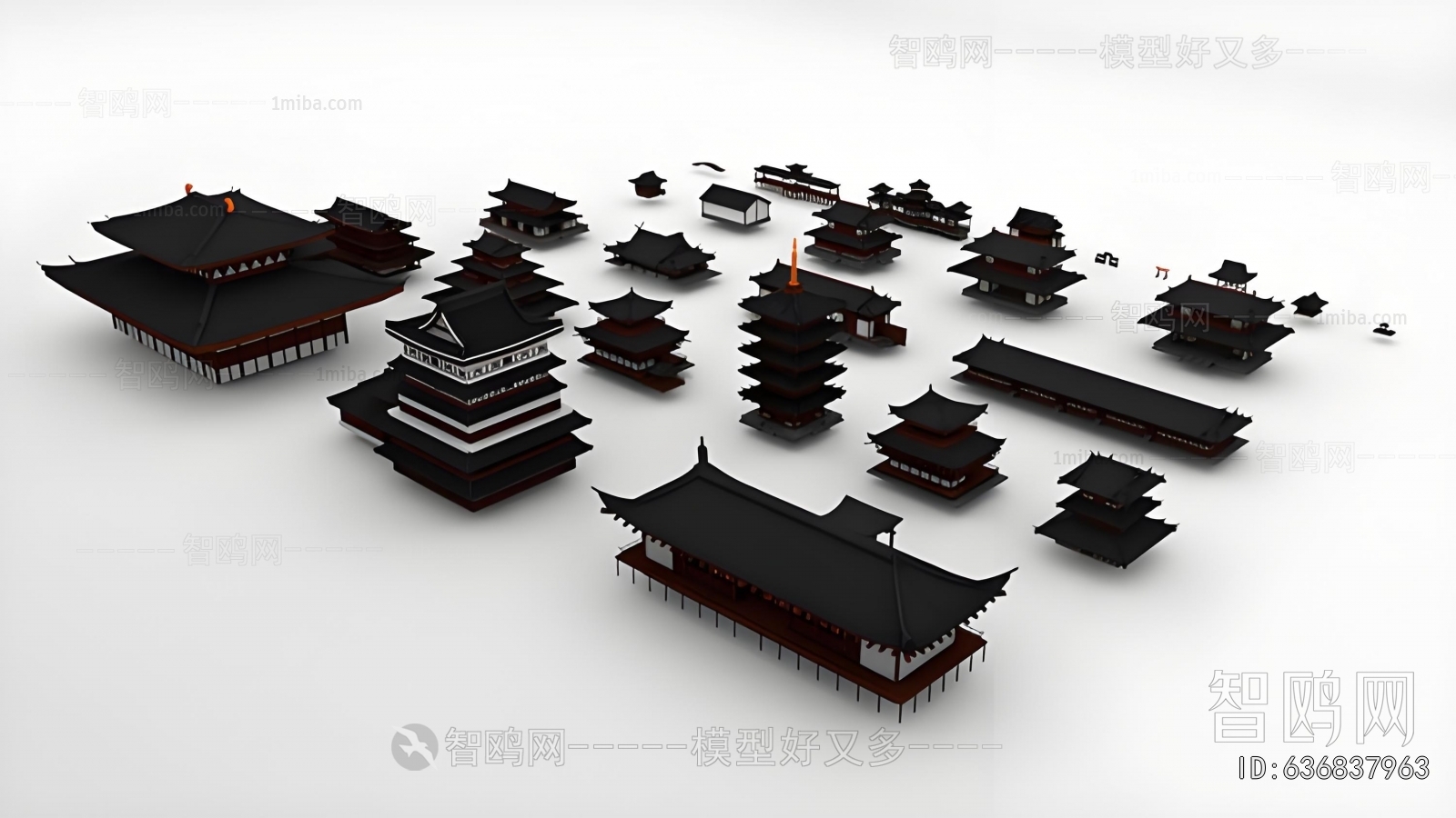 Chinese Style Ancient Architectural Buildings