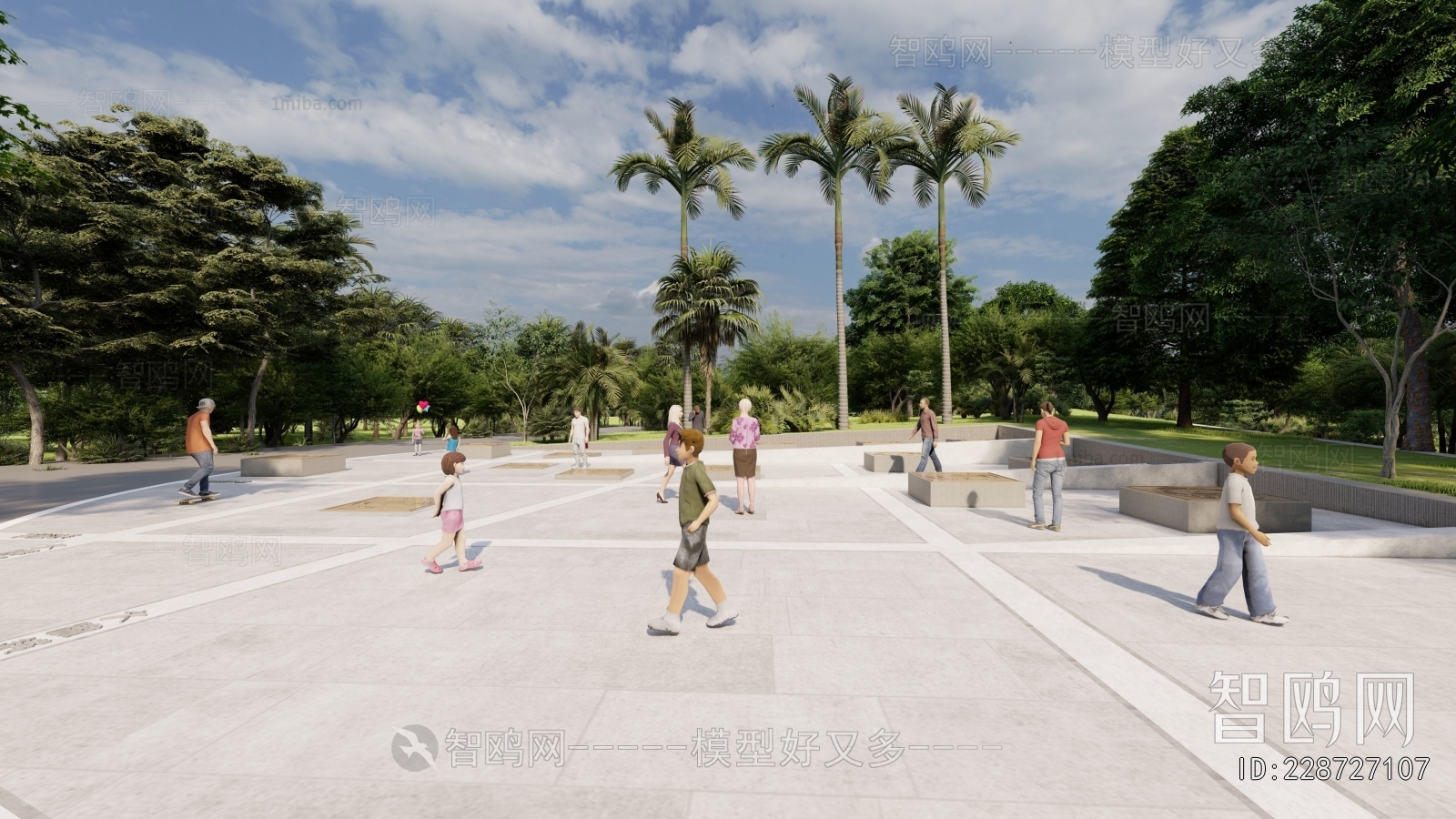 Modern Park Landscape