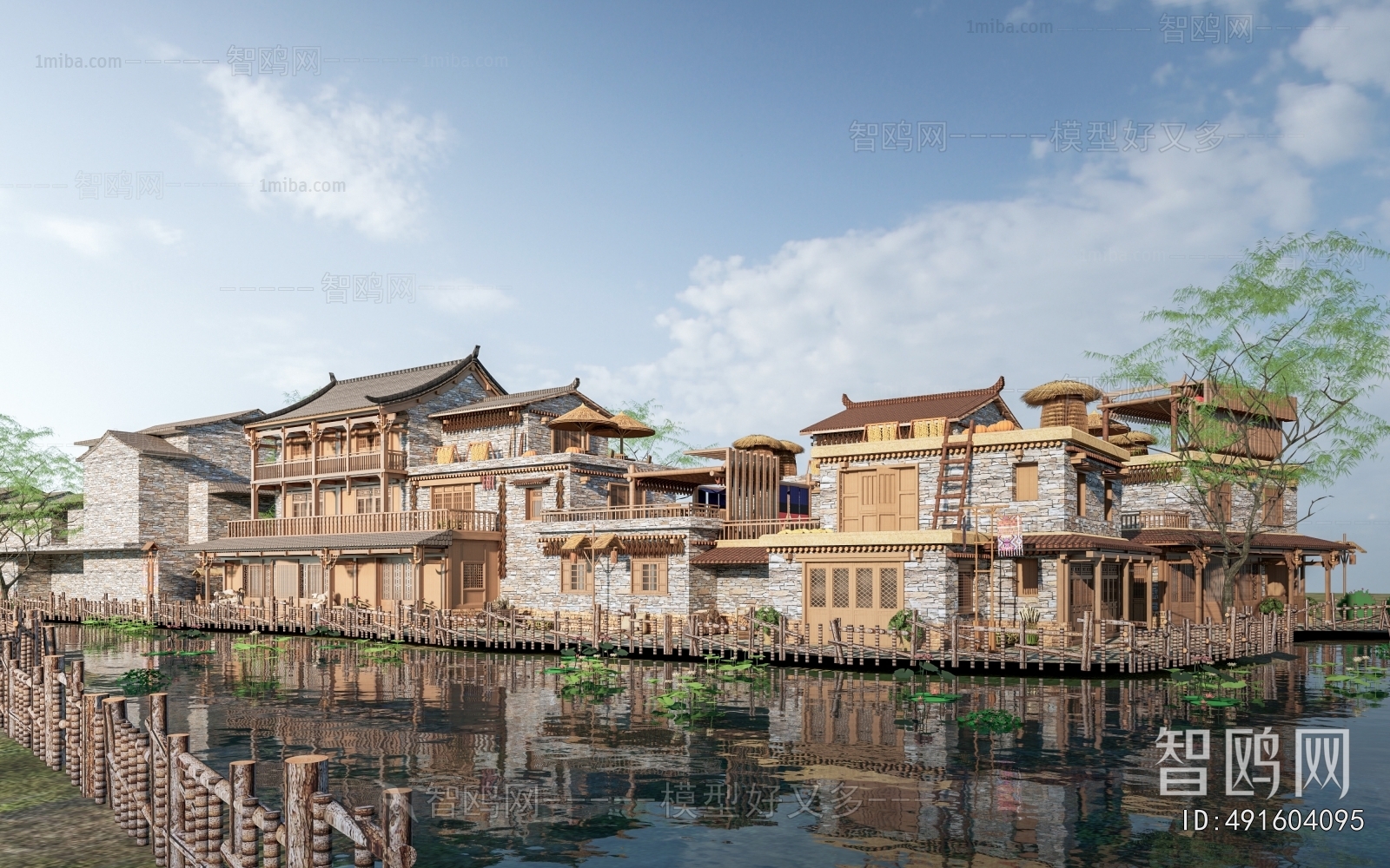 New Chinese Style Appearance Of Commercial Building