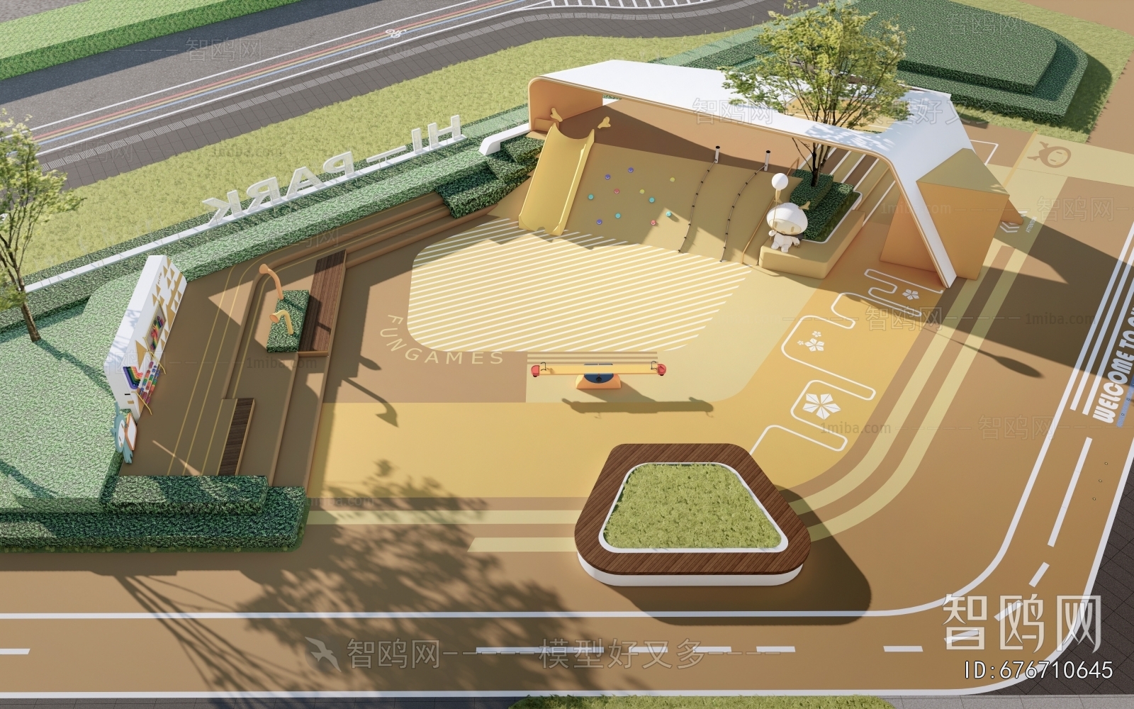 Modern Park Landscape