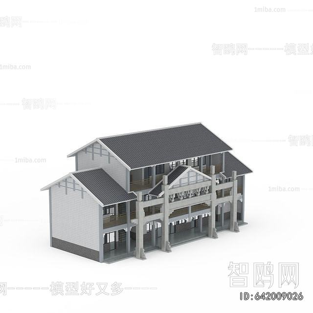 New Chinese Style Appearance Of Commercial Building