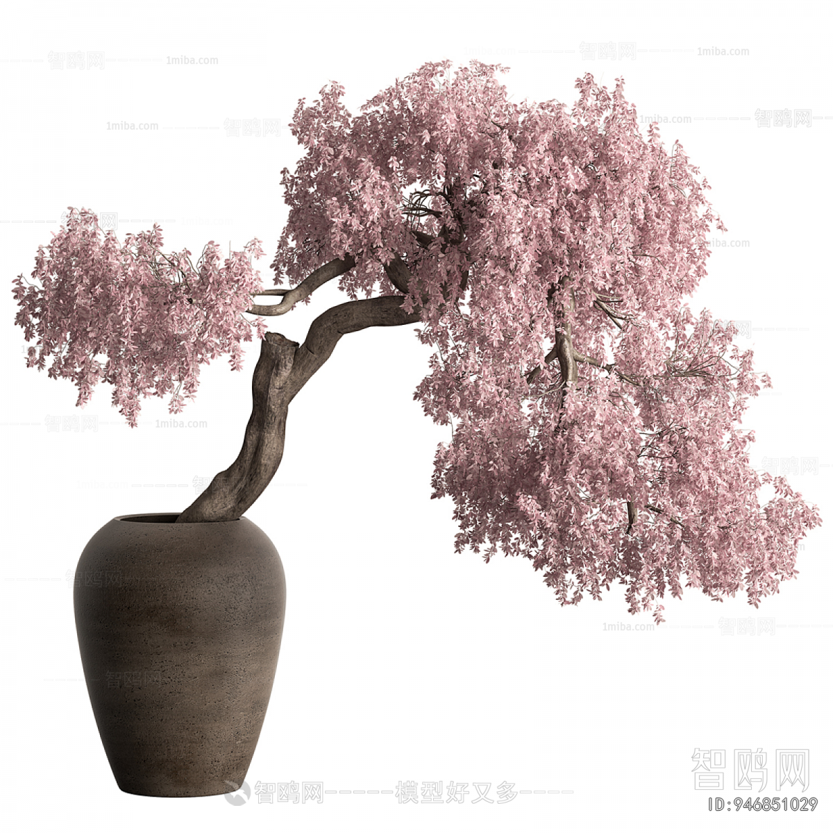 Modern Potted Green Plant